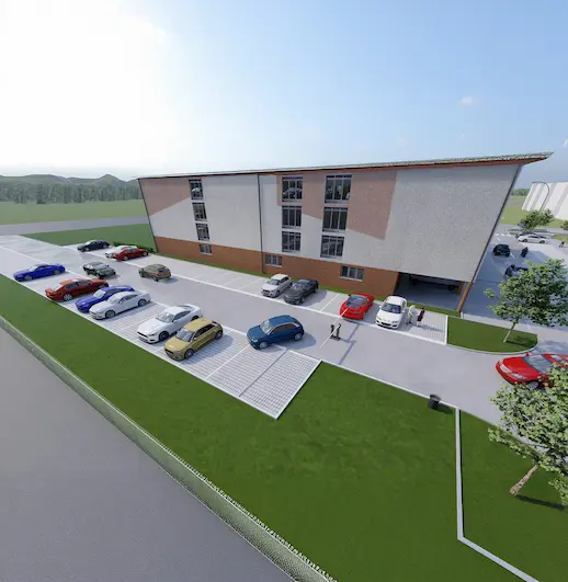 Vizualizácia Parkovací dom Zvolen Západ