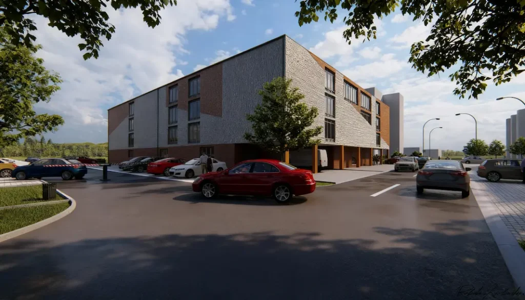 Vizualizácia Parkovací dom Zvolen Západ